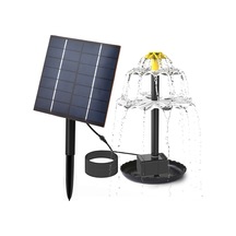 Konesam Güneş Enerjili 3 Katmanlı Su Fıskiyesi - 160l/saat Akış, 9 Püskürtme Başlığı, Ip68 Su Geçirmez, Filtreli