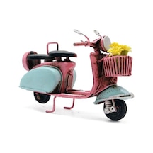 Dekoratif Metal Scooter Önü Sepetli