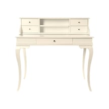 Wooding 120 Cm Çekmeceli Masif Krem Lake Raflı Çalışma Masası Krem