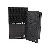 Pierre Cardin Örgü Desenli Deri Erkek Cüzdan Dik Model 11055