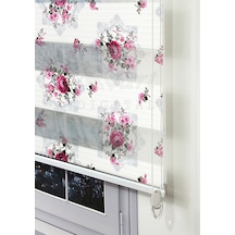 Çiçek Deseni Baskılı Zebra Perde - Dijital Baskılı Zebra Stor Perde Çok Renkli