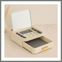 Bezos Aynalı Takı Organizeri - 10 Bölmeli Çekmeceli 20x22x8.5 Cm Mmbz