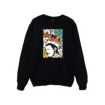 Çocuk Sweatshirt Queen Baskılı Siyah