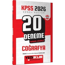 Yediiklim Yayınları Kpss 2026 Genel Kültür Coğrafya Tamamı Çözümlü 20 Deneme