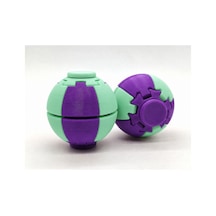 Alvera Press Küresi 3d Baskı Dönüşen Mekanik Fidget Stres Oyuncağı-mor-mint 42470331