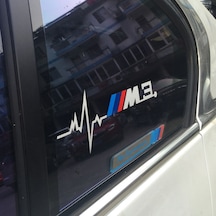 Oto Sticker Bmw M3 Renkli Nabız Kalp Atışı Sticker 2 Adet