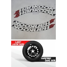 Hankook Uyumlu Motosiklet Ve Otomobil Araç 3d Oto Lastik Yazısı Sticker Arma 4 Adet