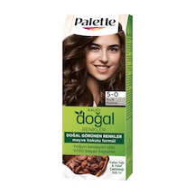 Palette Kalıcı Doğal Renkler 5-0 Açık Kahve Saç Boyası 110 Ml 4'li Avantaj Paketi Mıchu