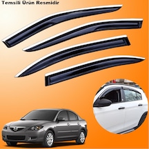 Mazda 3 Sedan Mügen Cam Rüzgarlığı Abs Krom Nikelajlı Cam Rüzgarlığı 2003-2009 Arası 4 Lü Set