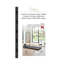 Premium Günlük Spor Aktif Yaşam Fiziksel Aktivite Koşu Bandı Vep1002 Siyah
