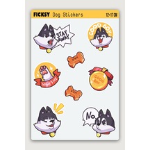 Sevimli Yavru Shiba Inu Köpeği Sticker Seti - 8 Adet Etiket Çıkartma Diğer