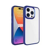 Zore İphone 15 Pro Uyumlu Ogaa Krom Kılıf-lacivert