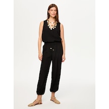 Comfort Fit Beli Ve Paçası Lastikli Pantolon S26pnt012 Us26pnt01210 Siyah