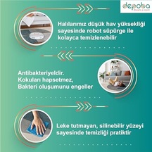 Nandy Kadife Kaymaz Pamuk Tabanlı Yıkanabilir Antibakteriyel Salon Halısı 200x300 Çok Renkli