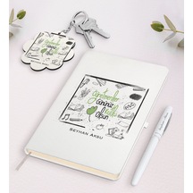 Kişiye Özel Öğretmenler Gününüz Kutlu Olsun Beyaz Defter Kalem Ve N11.13169