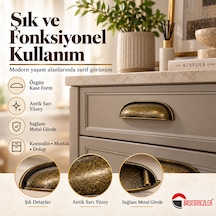 Haskan Tas Kulp Antik Sarı 96 Mm