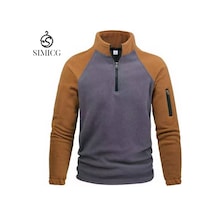 Erkekler İçin Avrupa Ve Amerikan Tarzında Üretilmiş Kalın Polar Ceket. Haki