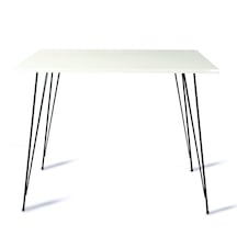 Pasifichome Sandalf Kare Beyaz Mutfak Masası Metal Ayaklı / Yemek Masası (415874791)
