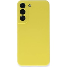 Newface Samsung Galaxy S23 Plus Kılıf Nano İçi Kadife Silikon - Sarı