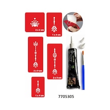 Hint Kınası Ve Şablonla Geçici Dövme Yapma Seti Set 27