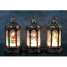 Yılbaşı Temalı Işıklı Kar Küresi Alk3219