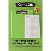 Satranç Notasyonlu Sekreterlik Seti 17x24 Cm 50 Sayfa Hamle Kayıt Formu Açık Yeşil
