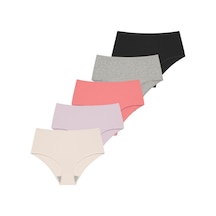 Likralı 5'li Kutu Premium Günlük Kullanıma Uygun Yüksek Bel Külot Berry G-007 B Resimdeki Renk