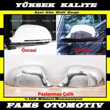 Audi A5 8t Krom Ayna Kapağı 2 Prç. 2007-2010 P. Çelik