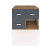 Kronos Şifonyer 3 Çekmeceli 88x59x80 Çam-aytaşı/antrasit Aytaşı/antrasit