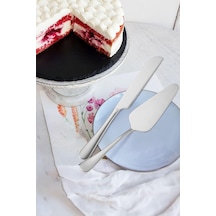 Çelik Silver Pasta Spatula Bıçak Seti Kek Sunum Cin615by 0