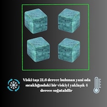 Perlotus Granit 4 Adet Viski Taşı Soğutma Kesesinde Sertifikalı Babalar Günü Hediyesi 6998