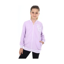 Toontoy Kız Çocuk Baskılı Hırka Lila