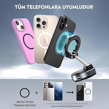 X68 Mıknatıslı Vakumlu Araç Içi Telefon Tutucu Manyetik 360 Dönen Taşınabilir Çok Amaçlı Araba Tuta