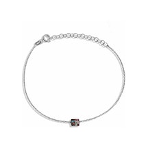 Argentum Concept - Renkli Taşlı Gümüş Kare Bileklik - B050501