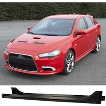 Mitsubishi Lancer Twin Marşpiyel Seti Siyah Plastik 2006-2015 Karlık+ek+bodykit