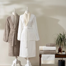 Taç Zen Pure Cotton Pamuk Aile Seti Ekru Bej Ekru