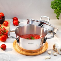 Schafer New Stahl Çelik Tencere 16 Cm 2 Parça-ınox Gümüş