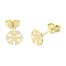 Altın Kar Tanesi Tragus Küpe Sarı Altın