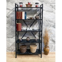 Demo Tanraf Erciyes Lüx Black Kitaplık 180X90 Büyük Boy Kitaplık