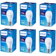 Philips Essential 14 W-100W Led Ampul E27 Beyaz Işık - 6 Adet