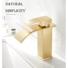 Banyo Lavabo Bataryası Şelale Mat Gold Modeli Yeni Tasarım Ürünü