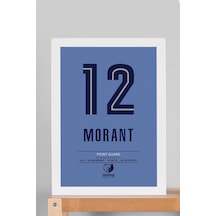 Ja Morant Forma Çerçeveli Tablo - Nba Memphis Grizzlies Jersey