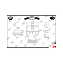Toyota Corolla 1997-2002 Torpido Konsol Trim Göğüs Maun Kaplama Set 14 Parça Gümüş Renk