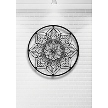 Yuvarlak Çerçeveli Mandala Metal Duvar Dekoru
