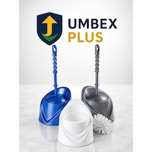 Umbex Plus- - Kapaklı Plastik Tuvalet Fırçası 30 Adet Beyaz