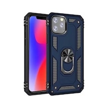 Apple Uyumlu iPhone 11 Pro İle Kılıf Tam Koruma Yüzüklü Standlı Tank Gövdeli Telefon Kılıfı Kapak