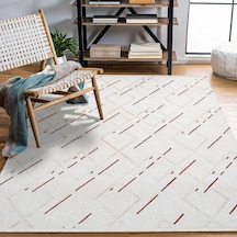 Bespoky Royal Geometrik Modern Salon Halısı Makine Dokuma Krem - Ekru
