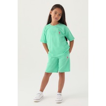 U.s. Polo Assn Lisanslı Simple Yeşil Kız Çocuk Bermuda Takım 5274-43164