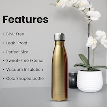 Wondernest Yok Yalıtımlı Vakum Su Şişesi Siyah Sertifikalı Paslanmaz Çelik Bpa İçermez Fda Onaylı 304 Çelik Bardak 500ml - Oa Siyah