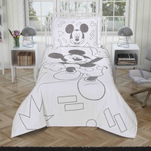 Taç Disney Mickey Enjoy Lisanslı Jakar Yatak Örtüsü-Çok Renkli